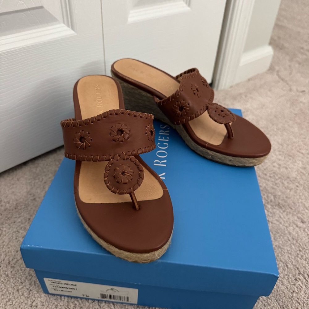 Mocha Wedge Sandals by Jack Rogers
